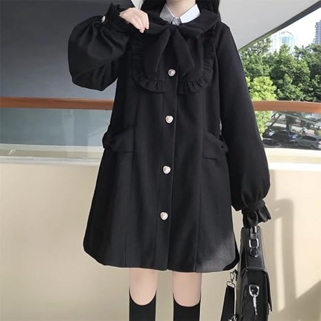 Amazon.co.jp: [KINUNTOP] 量産型 服 学院風 コート ロング
